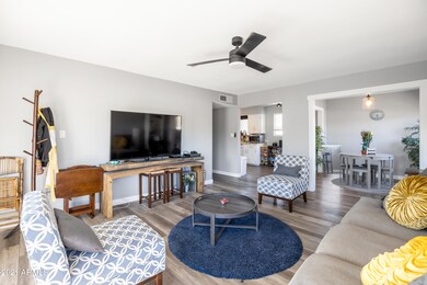 Living Room into dining and kitchen