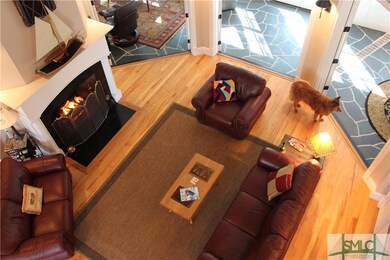 Great room shot from the 2nd floor circular balcon