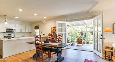 Geneva french doors open to back patio