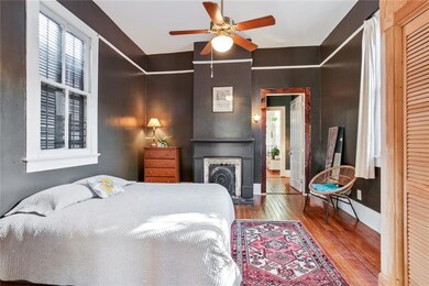 primary bedroom with built-in closet