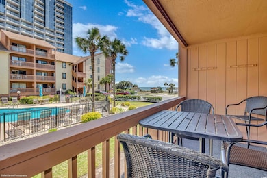 Balcony with outdoor dining space