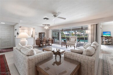 Living room with ceiling fan