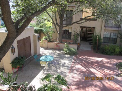 Courtyard view from unit 2 landing