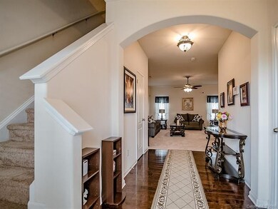 Foyer with arched entry