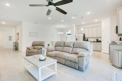 Great Room with kitchen and dining behind