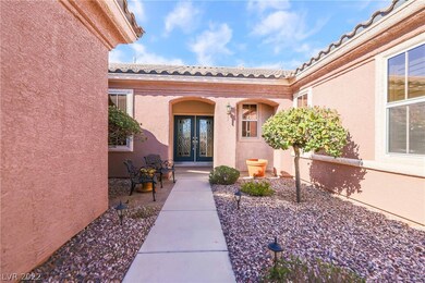 Sidewalk entry to the home.