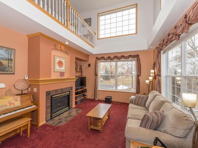 Living room with fireplace