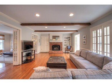 Alternate view of the family room, featuring hardw