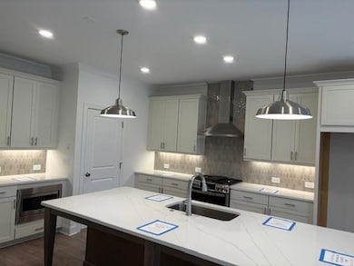 crown molding, pendent lighting, quartz countertops, brand new home, move in ready