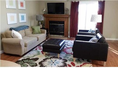 Living/dining room combo with wood laminate floor,