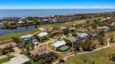 Aerial view of residential area featuring a nearby
