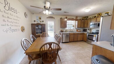 Spacious kitchen with room for a table seating 6!