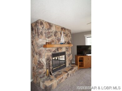 Beautiful stone fireplace