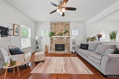Living area with healthy amount of natural light,