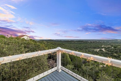 View of deck at dusk