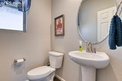 Half bath, pedestal sink.