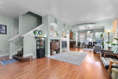Front door entry to living and dining area