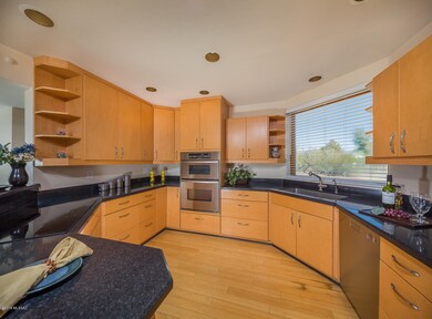 Kitchen with Flat Maple Cabinets