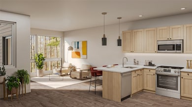 Rendering of Sample Kitchen & Living Area
