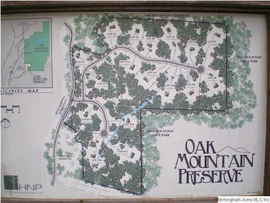 Artist's conception from signage on-site, showing originally proposed subdivision of this parcel as lots 14, 15 and 16 as a part of the Oak Mountain Preserve development.