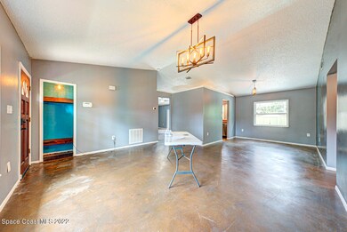 living room open to dining room