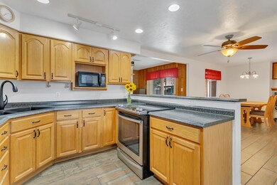 Honey oak cabinets