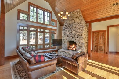 Vaulted Wood Lined Ceiling in Great Room