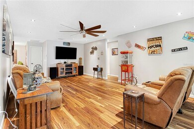 View of living room from the front door.