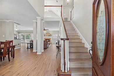 Beautiful front entry boasts LVP flooring and an open floor plan.