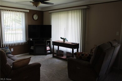 Living room with carpet flooring