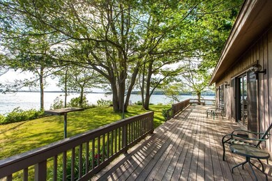 Expansive deck runs along front of...