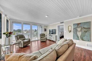Water views from the living room