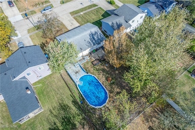 Aerial view of a pool area