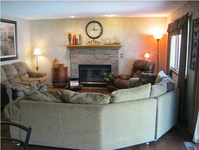 Super nice family room with beautiful wood floors