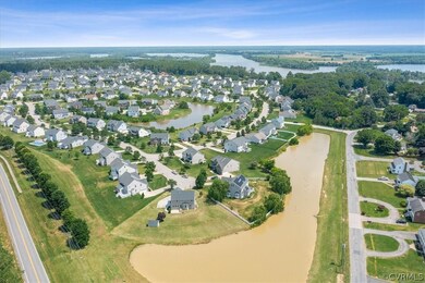 This overhead shot shows the proximity to the James River.  Later you will see the community boat launch.