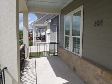 View of covered porch