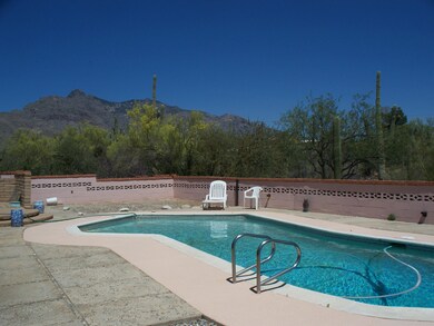Pool with mountain...