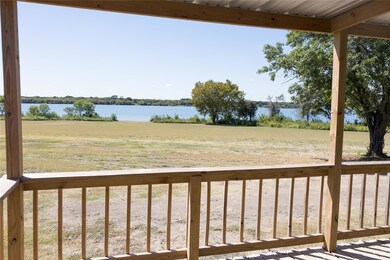 Wooden deck with a water view