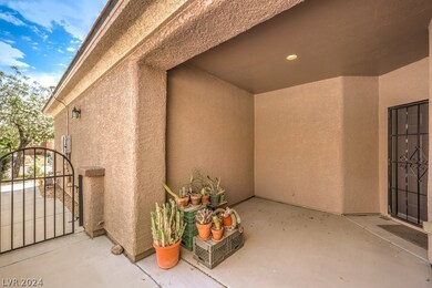 Gated courtyard at the entry to the home.