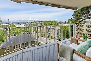 Large deck faces the sound and Olympics