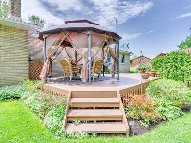 All deck furniture to stay with the home. The multi tiered deck is directly off the eat in kitchen for easy grilling and entertaining.