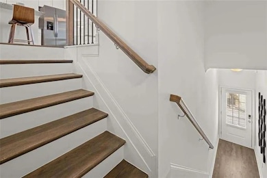Stairs with wood finished floors