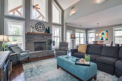 FAmily Room with cathedral ceilings