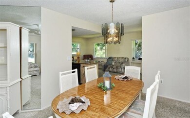 Dining room to kitchen and family room