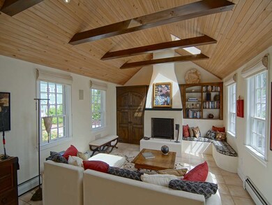 A place to relax and entertain with music and a fire.