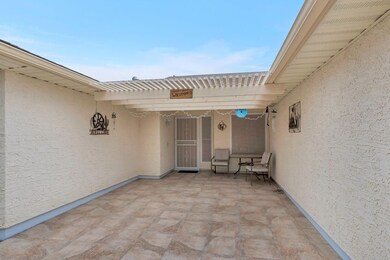 Tiled Front Patio Area