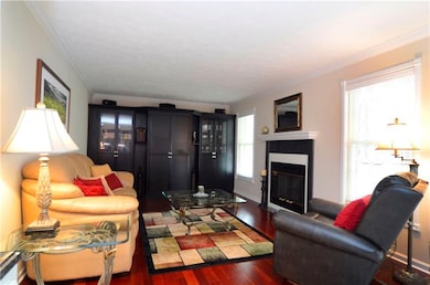 The family room offers Brazilian Cherry hardwood f