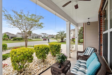 View of patio / terrace featuring a porch, a ceili