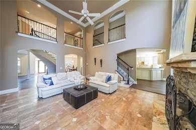 Two story great room