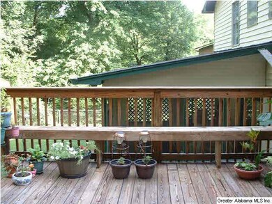 Extra large deck off of kitchen